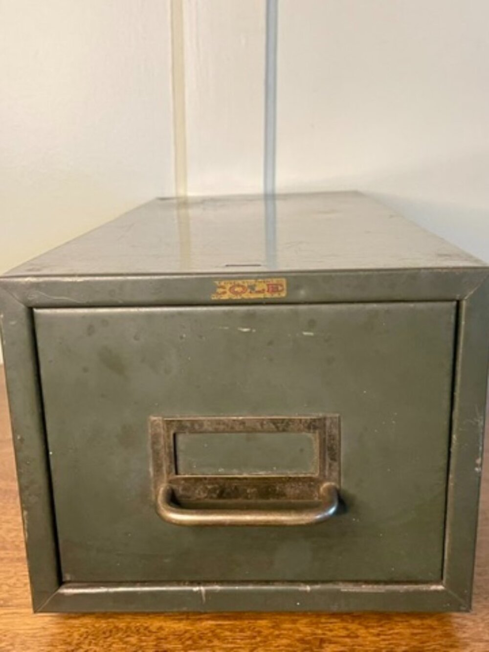 Vintage Green Metal "Cole" Card Catalogue File